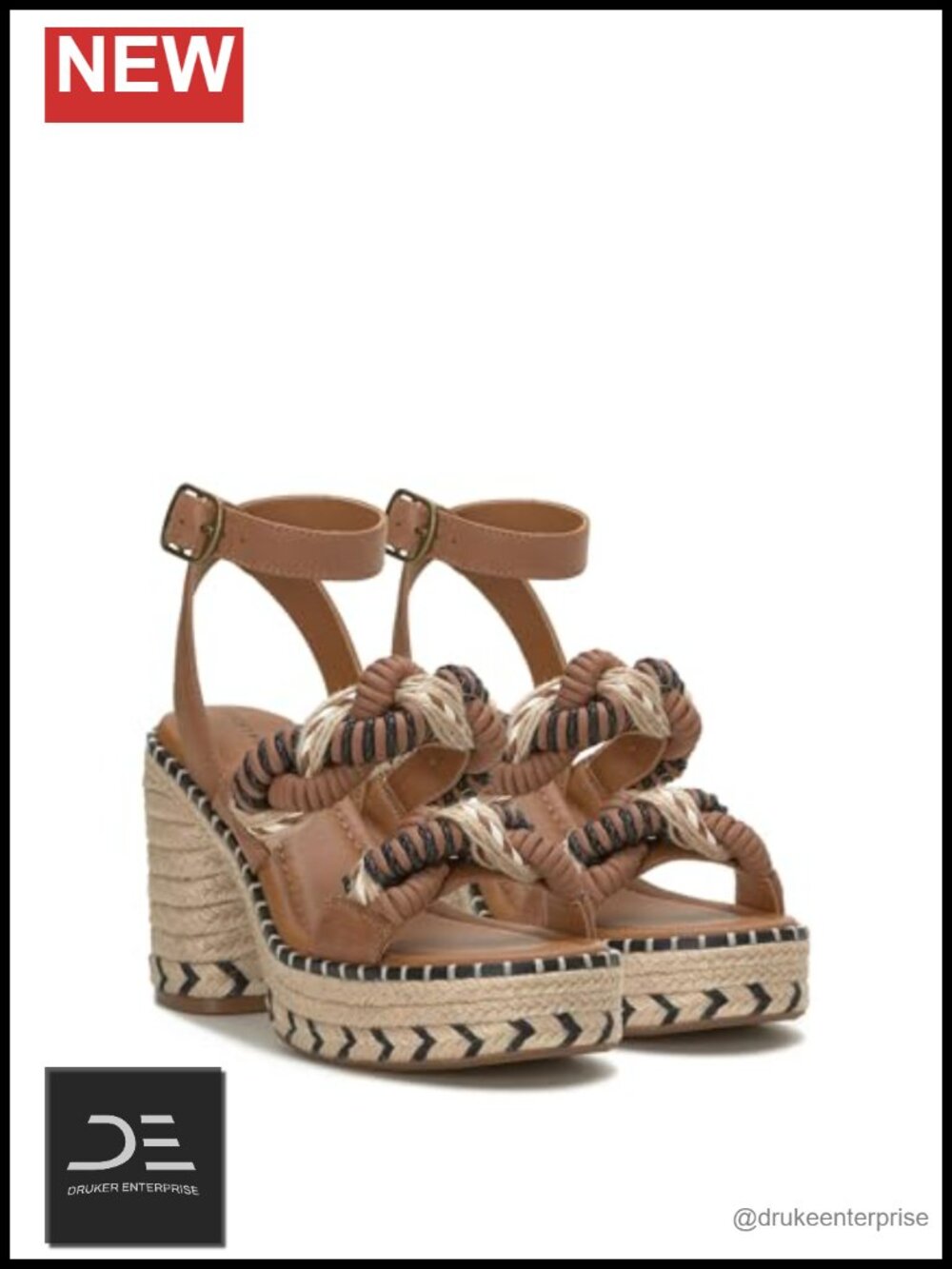 Women's Wedge Platform Sandals Leather Ankle Strap Open Toe